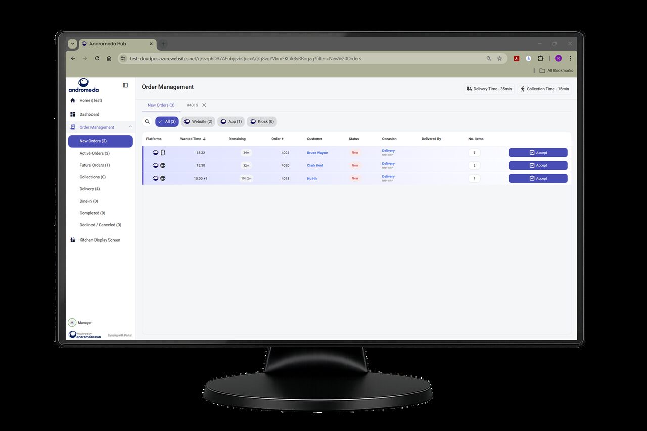 Andromeda — every order on one screen